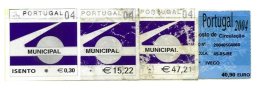 PORTUGAL, Automobile Licence, PB 946, 953, 959, 969, Cat. € 18 - Nuevos