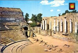 TARJETA POSTAL CIRCULADA , BADAJOZ - MÉRIDA , TEATRO ROMANO - Badajoz