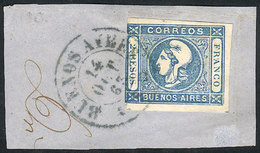 ARGENTINA: GJ.20, 2P. Clear Impression, Handsome Example Of 3 Ample Margins On Fra - Buenos Aires (1858-1864)