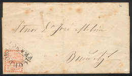 ARGENTINA: GJ.1, 5c. Small Figures, Franking A Folded Cover Sent From CÓRDOBA To B - Unused Stamps