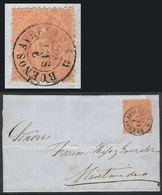 ARGENTINA: GJ.20, 3rd Printing, Absolutely Superb Example Franking An Entire Lette - Gebruikt