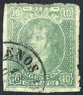 ARGENTINA: GJ.21, Rare Example Of 10c. With Clear Impression And Plate Wear, It Ha - Usados