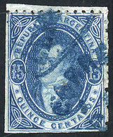 ARGENTINA: GJ.22c, 15c. Clear Impression, THIN PAPER, With Double Cancellation, It - Oblitérés