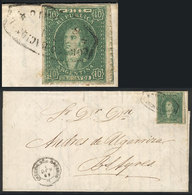 ARGENTINA: GJ.23, Absolutely Superb Example Franking An Entire Letter Sent From Ro - Usados