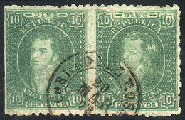 ARGENTINA: GJ.23b + 23g, RARE PAIR With Semi-clear Impression, One Example With Pa - Usados