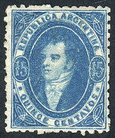 ARGENTINA: GJ.24, 15c. Worn Impression, Mint, Superb Example! - Used Stamps
