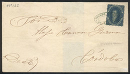 ARGENTINA: GJ.24, 15c. Worn Impression, Franking A Folded Cover Sent To Córdoba, W - Oblitérés