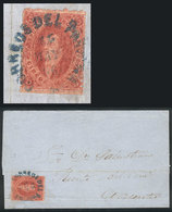 ARGENTINA: GJ.25, 4th Printing, Superb Example In Rare Dark Carminish Rose Color A - Used Stamps