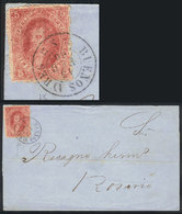 ARGENTINA: GJ.25, 4th Printing, Franking A Folded Cover Sent From Buenos Aires To - Used Stamps