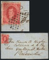 ARGENTINA: GJ.26A, Notable Example Of 5th Printing, Cerise-carmine, Franking An En - Oblitérés