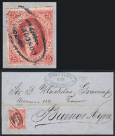 ARGENTINA: GJ.32, 7th Printing Imperforate, Franking An Entire Letter From CONCORD - Usados