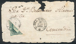ARGENTINA: GJ.39BI, On Front Of Folded Cover Sent From Paraná To Concordia On 8/JA - Other & Unclassified
