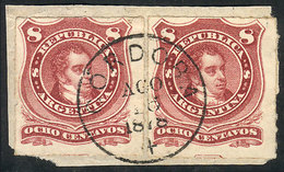 ARGENTINA: GJ.49, 2 Examples On Fragment With Complete Circular Datestamp "CORDOBA - Other & Unclassified