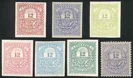 ARGENTINA: GJ.79, 7 Unadopted Essays, All Different (6 Imperforate), Excellent Gro - Autres & Non Classés