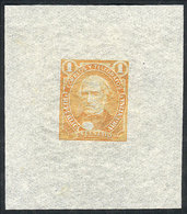ARGENTINA: GJ.98, 1c. Velez Sarsfield, Die Proof In Dull Lilac Printed On Thin Pap - Autres & Non Classés
