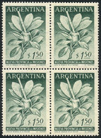 ARGENTINA: GJ.1070SG, 1956 1.50P. Yerba Mate (Province Of Misiones), Block Of 4 PR - Otros & Sin Clasificación