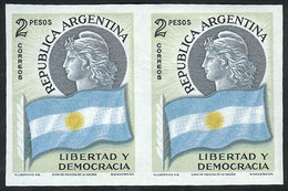 ARGENTINA: GJ.1106P, 1956 2P. Transmission Of Presidential Power (flag), IMPERFORA - Autres & Non Classés