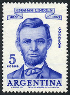 ARGENTINA: GJ.1168SG, 1960 Abraham Lincoln, PRINTED ON GUM Variety, Superb, Rare! - Autres & Non Classés