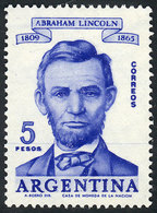 ARGENTINA: GJ.1168SG, 1960 Abraham Lincoln, PRINTED ON GUM Variety, Superb, Rare! - Otros & Sin Clasificación