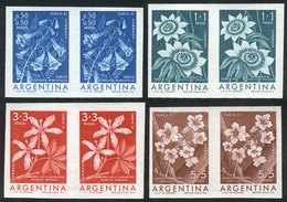 ARGENTINA: GJ.1200/1203, 1960 Flowers, The Set Of 4 Values, TRIAL COLOR PROOFS, Im - Other & Unclassified