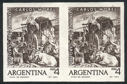 ARGENTINA: GJ.1290P, 1964 Painting By Carlos Morel (carriage, Cows, Etc.), IMPERFO - Autres & Non Classés