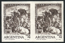 ARGENTINA: GJ.1290P, 1964 Painting By Carlos Morel (carriage, Cows, Etc.), IMPERFO - Otros & Sin Clasificación