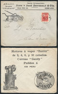 ARGENTINA: Cover With Printed Advertising Of "Guanaco Plows, Straps, Baxter Steam - Autres & Non Classés