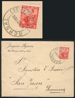 ARGENTINA: Cover Franked With 5c. Liberty With Double Circle Cancel Of BERNAL, Sen - Autres & Non Classés