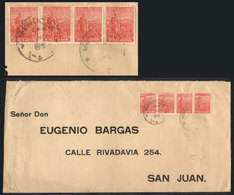 ARGENTINA: Cover Sent From Mendoza To San Juan On 28/MAR/1916 Franked With 20c. (G - Otros & Sin Clasificación