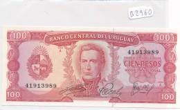 Billets -B2960-Uruguay -100 Pesos (type, Nature, Valeur, état... Voir  Double Scans)-Envoi Gratuit - Uruguay