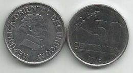 Uruguay 50 Centesimos 1998. KM#106 Paris Mint - Uruguay