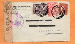Greece 1938 Censored Cover Mailed To USA - Lettres & Documents