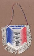 AC - CHAMPION D'EUROPE 84 CHAMPION OLYMPIQUE 84 DEMI - FINALISTE COUPE DU MONDE FEDERATION FRANCAISE DE FOOTBALL PENNANT - Bekleidung, Souvenirs Und Sonstige