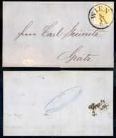 0020 AUSTRIA - 1850 – 1 Kreuzer Giallo Carminio – Lettera Da Vienna A Gratz - Andere & Zonder Classificatie