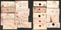 0024 AUSTRIA - 1850/1872 – 2 Lettere + 7 Bustine (5 Raccomandate) Con Affrancature Del Periodo – Da Esaminare - Other & Unclassified