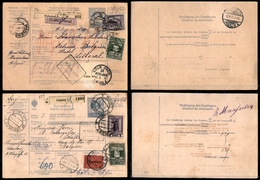 0047 AUSTRIA - 1911/1912 – Due Bollettini Pacchi Da 10 Heller Con Affrancatura Aggiuntiva (Unif. 112+114) – Da Esaminare - Andere & Zonder Classificatie