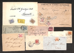 0063 AUSTRIA - Territori Italiani D'Austria - Sei Lettere Più Un Frontespizio E Una Cartolina Postale Con Diverse Affran - Otros & Sin Clasificación