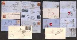 0077 BELGIO - 1849/1870 – Sette Lettere Per Bordeaux Con Affrancature Del Periodo – Da Esaminare - Autres & Non Classés