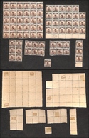 0126 CINA - 1913 – ½ Cent (Mich. 148) – 75 Pezzi Del Valore In Blocchi E Striscie - Andere & Zonder Classificatie