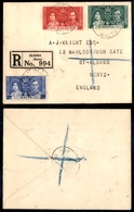0186 COLONIE INGLESI - Malta - Nozze 1937 – Raccomandata Da Sliema Del 3.8.37 - Andere & Zonder Classificatie