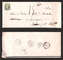 0245 FRANCIA - 5 Cent (Unif. 12) Isolato Su Piego Per Beziers Del 27.6.61 – Tassato - Other & Unclassified