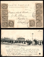 0266 FRANCIA - Dieci 1 Cent (Unif. 86) Su Cartolina Da Limoges (Champ De Juillet) A Beziers Del 30.5.02 - Otros & Sin Clasificación