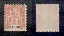 0273 FRANCIA - Occupazioni - Gabon - 1904 – 5 Franchi (Mich. 32) – Nuovo Con Gomma - Andere & Zonder Classificatie