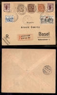 0280 FRANCIA - 1919 (10 Settembre) – Congresso Di Pace – Raccomandata Per Basilea (Unif. 86/88+128 Du + 131+136) - Otros & Sin Clasificación