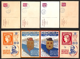 0288 FRANCIA - Esposizione Filatelica Nazionale Grenoble 19/20/21.5.1934 – 4 Cartoline - Otros & Sin Clasificación
