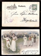 0315 GERMANIA - Baviera - 1899 – Cartolina Postale 5 Pfenning Illustrata Da Monaco A Inglostadt - Otros & Sin Clasificación