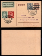 0357 GERMANIA - Germania – Intero Postale 16 P. + 30 P. Soprastampato Bayern Sbarrato (Unif. A6+A7) – Aerogramma Da Mona - Otros & Sin Clasificación