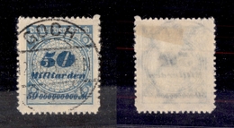 0361 GERMANIA - 1923 – 50 Md Azzurro E Azzurro Scuro (Unif. 330) – Groch 2.10.23 (1.000) - Otros & Sin Clasificación