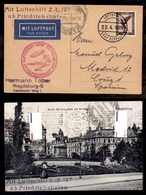 0371 GERMANIA - 1929 – Cartolina Illustrata Viaggiata Con Luftschiff Z.L. 127 Per Madrid - Otros & Sin Clasificación