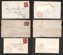 0417 GRAN BRETAGNA - 1843/1845 – 1 Penny (Unif. 3) – 3 Letterine – Da Esaminare - Other & Unclassified